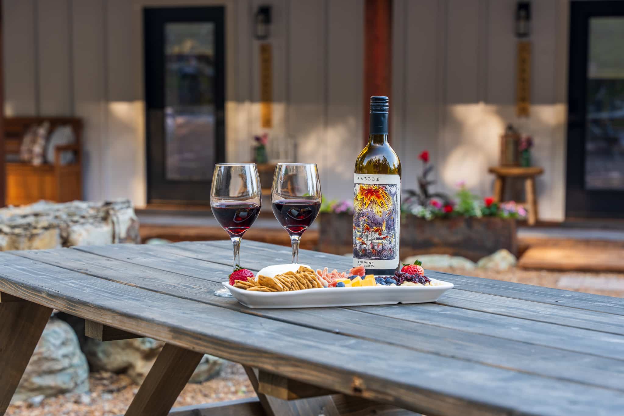 Cup of tea and open book relaxing moment at Whitefish retreat